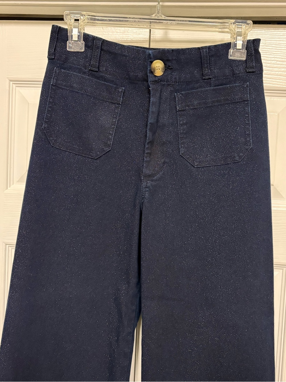 Maeve Sparkle Indigo Wide Leg Jeans - Picture 2 of 13